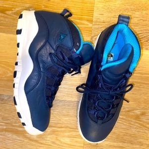 Ocean Fog & Midnight Blue Jordan Retro 10 Gradeschool Size: 7